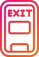 Emergency exit Vector Icon Design Illustration