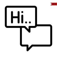 speech bubble line icon vector