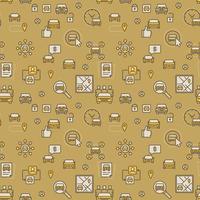 Carsharing Seamless Pattern - vector carpooling creative background