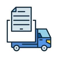Delivery Truck Report vector concept colored icon or sign