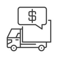 Delivery Price vector Truck concept line icon or symbol