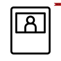 person in monitor line icon vector