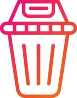 ilustración de diseño de icono de vector de papelera de reciclaje