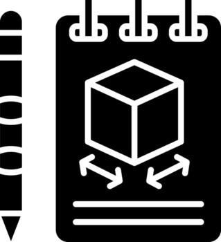 3D Modelling Icon Style vector