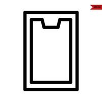 mobile phone line icon vector