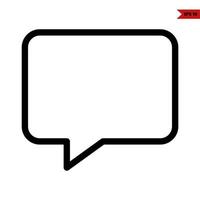 speech bubble line icon vector