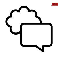 speech bubble line icon vector