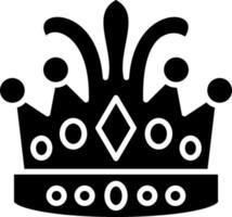 estilo de icono de corona de reina vector