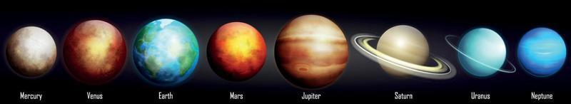 planetas de el solar sistema vector ilustración