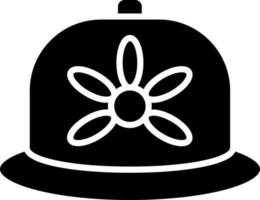 estilo de icono de sombrero vector