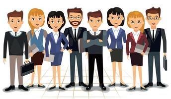 Business team of employees vector illustration