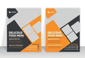 Fast Food Flyer Design Template cooking, cafe and restaurant menu, food ordering, junk food. Vector illustration for banner, poster, flyer, cover, menu, brochure