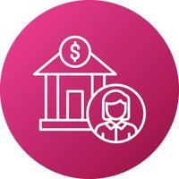 Bank Account Icon Style vector