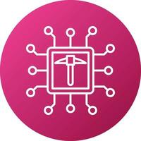 CPU Mining Icon Style vector