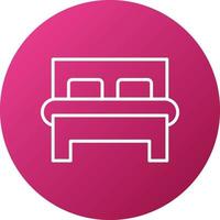 Double Bed Room Icon Style vector