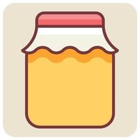 Filled color outline icon for fruit jam. vector