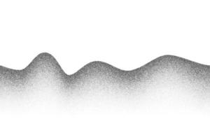 Stipple noise gradient background. Mountain landscape with sand grain. Dotted fade grunge effect. Vector abstract wavy illustration.