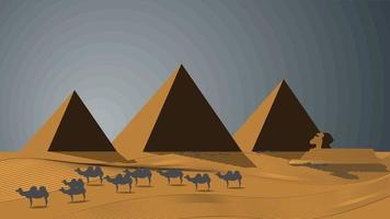 Giza Pyramids Illustration vector