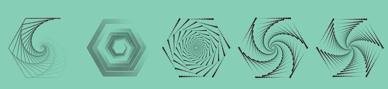 dotted spiral vortex vector