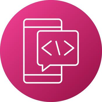 estilo de icono de lenguaje de codificación vector