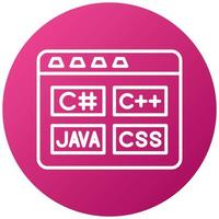 Coding Language Icon Style vector