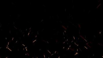 Loop glow orange particles fast flow up background video