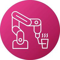 robot barista icono estilo vector