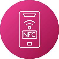 estilo de icono nfc vector