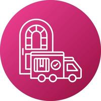 Delivery On Doorstep Icon Style vector