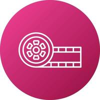 Film Reel Icon Style vector