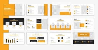 Corporate template presentation design , business presentation for brochure, company profile, portfolio, annual report vector