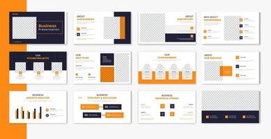 Corporate template presentation design , business presentation for brochure, company profile, portfolio, annual report vector