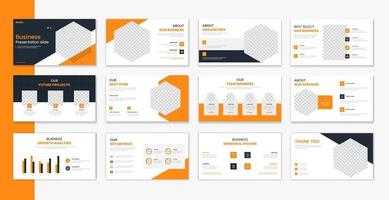 Corporate template presentation design , business presentation for brochure, company profile, portfolio, annual report vector