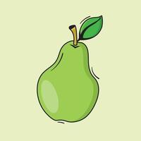 Illustration of Pear Fruits Vector Drawing