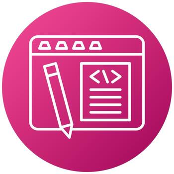 editar estilo de icono de código vector