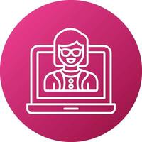 Female Influencer Icon Style vector