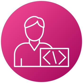 estilo de icono de codificador hombre vector