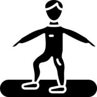 persona surf icono estilo vector