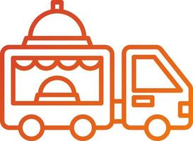 Food Truck Catering Icon Style vector