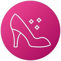 estilo de icono de tacones altos vector