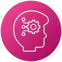 Critical Thinking Icon Style vector