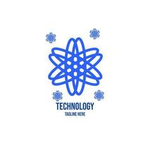 technology logo template abstract concept design vector