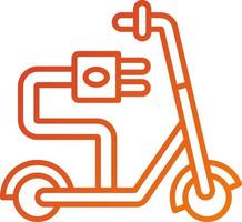 Electric Kick Scooter Icon Style vector