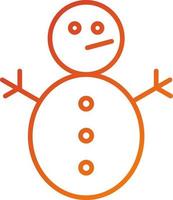 Snowman Without Snow Icon Style vector