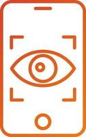 Mobile Retina Scan Icon Style vector