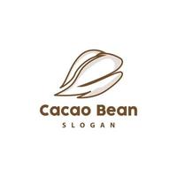 Vintage Cacao Logo, Cocoa Fruit Plant Logo, Chocolate Vector For Bakery, Abstract Line Art Chocolate Design