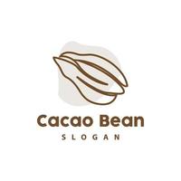 Vintage Cacao Logo, Cocoa Fruit Plant Logo, Chocolate Vector For Bakery, Abstract Line Art Chocolate Design