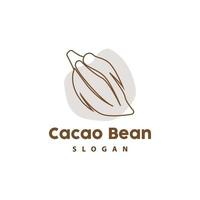 Clásico cacao logo, cacao Fruta planta logo, chocolate vector para panadería, resumen línea Arte chocolate diseño