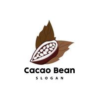 Vintage Cacao Logo, Cocoa Fruit Plant Logo, Chocolate Vector For Bakery, Abstract Line Art Chocolate Design