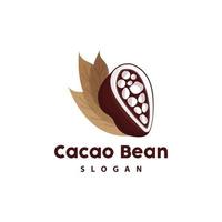 Vintage Cacao Logo, Cocoa Fruit Plant Logo, Chocolate Vector For Bakery, Abstract Line Art Chocolate Design